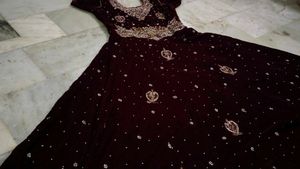 Velvet Frock Gown With Dimond Work