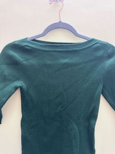 Green Ribbed sweater