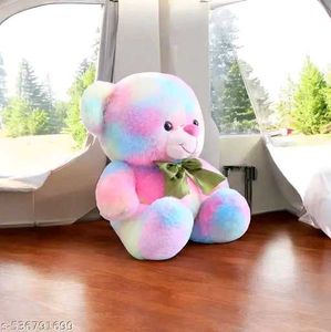 Pastel Tie-Dye Teddy Bear
