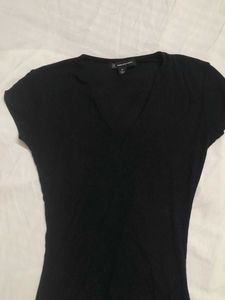 Black V-Neck Tee