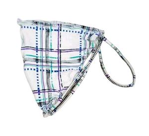 White Plaid Bikini Bottom