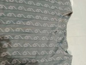 Gray Printed Kurta