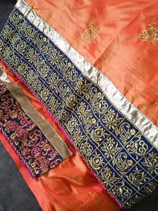 Satin Silk Saree With Woven Border_shimmering