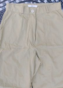 Khaki Wide Leg Pants