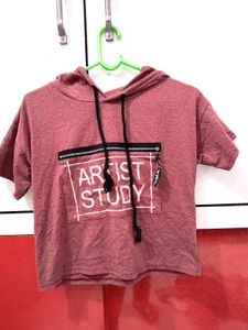 Crop Hudded Top