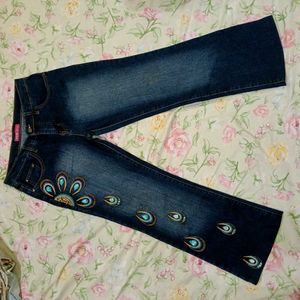 Y2k Embellished bootcut Denim Jeans