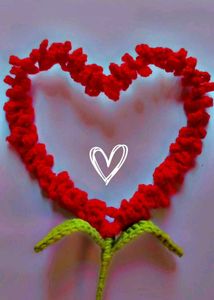 Crocheted Heart Flower