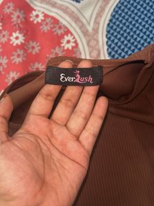 brown crop top