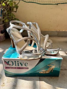 Silver Sparkle heels!