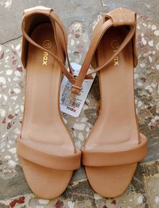 Beige Colour Heels Sandal