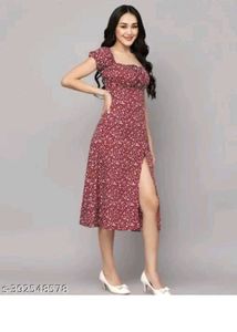 Floral Print Midi Dress