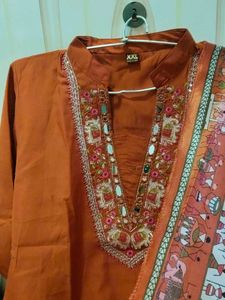 Elegant Orange Kurta Set