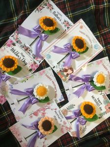 Crochet Flower Mother&#39;s Day Cards