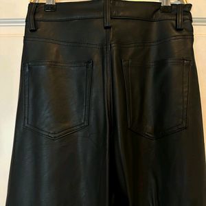 Wide Leather H&amp;m Pant