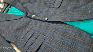 Blue Checks Blazer For Men