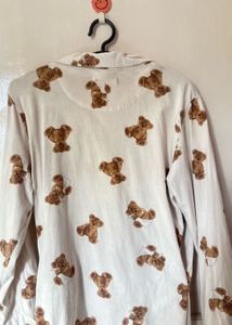 Korean Teddy Night Top🤎