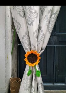 Sunflower Curtain Tie Restocked