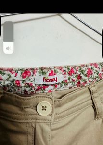 Beige Casual Pants