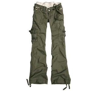 Solid Colored Women's Cargos