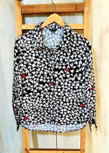 Black Printed Shirt Size-38-40