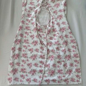 White Floral Mini Dress