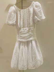 White Puff Sleeve Dress