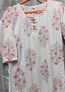 straight white kurta with plazoo pant