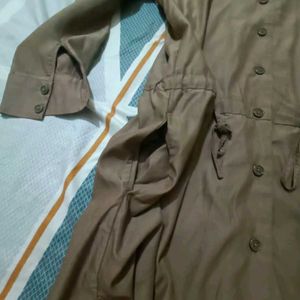 Brown Button-Down Dress Bust 40