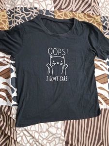 Black Printed T shirt
