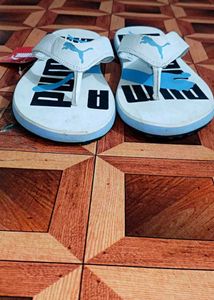 Puma White Flip Flops