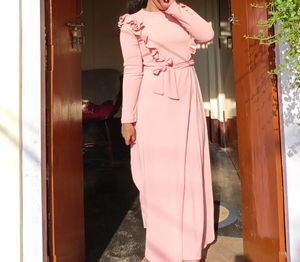 Midnight Sky Women&#39;s Long Sleeve Ruffle Maxi Dress