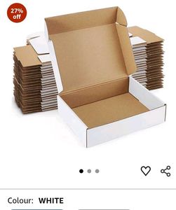 White Cardboard Boxes pack of 20 ❤️  9*6*2 Inch