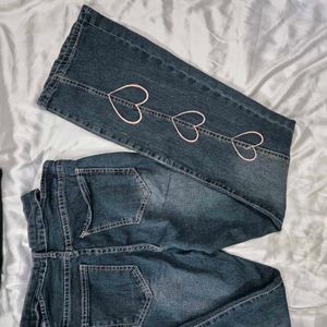 low waist bootcut Denim With Cutout Y2k