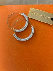Adornmonde Sterling Silver Hoop Earrings