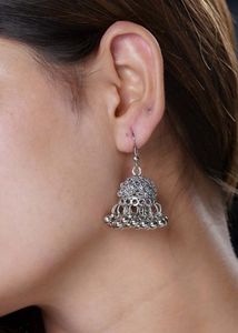 Silver Jhumka Earrings