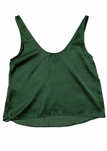 Green Satin Tank Top