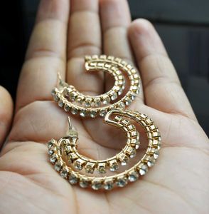 Sparkling Gold Hoop Earrings