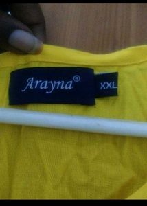 Yellow Mirror Work Kurta