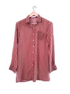 Korean Rust Striped Shirt (Women's)