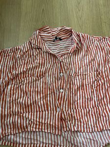Striped Short Sleeve Button Down