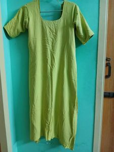 Lemon Yellow Good Designed And Stiched Kurta