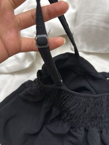 viral black peplum top