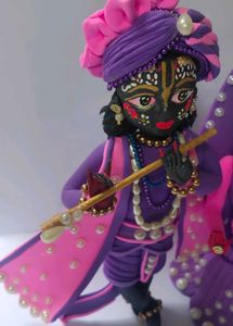 Radha Krishna Murti With Clay Craft