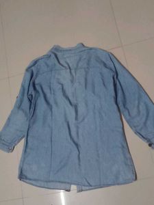 Blue Plaid Accent Button-Down