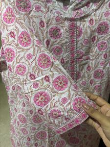 Cotton Kurta + Plazoo Set