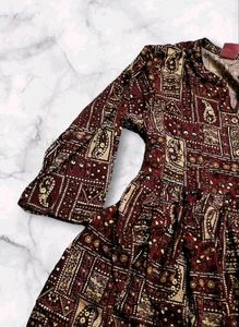 (NEW) Maroon High Low Kurta