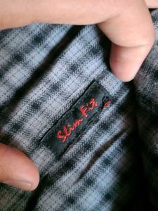 Gray Plaid Button-Down Shirt