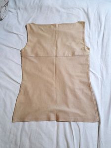 Golden Sleeveless Party Tops
