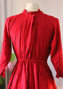 Red Ruffled Dress