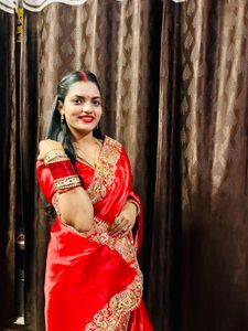 Red Embroidered Saree